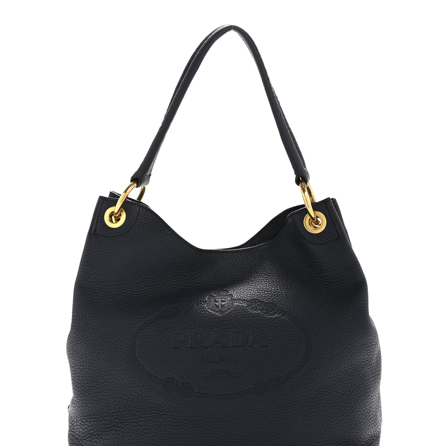 Vitello Phenix Embossed Logo Hobo Baltico