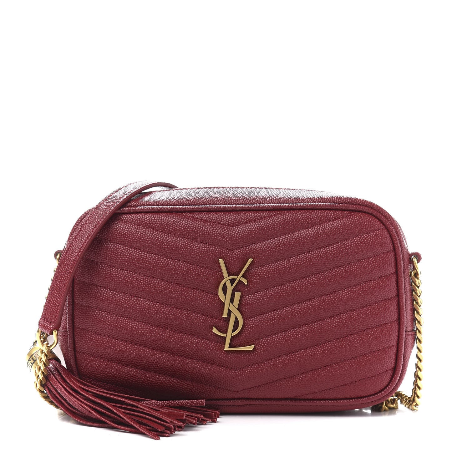 Grain De Poudre Matelasse Monogram Mini Lou Camera Bag Eros Red