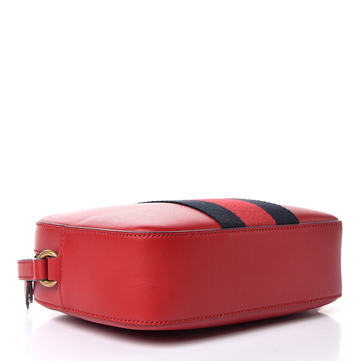 Calfskin Web Small Webby Bee Shoulder Bag Red