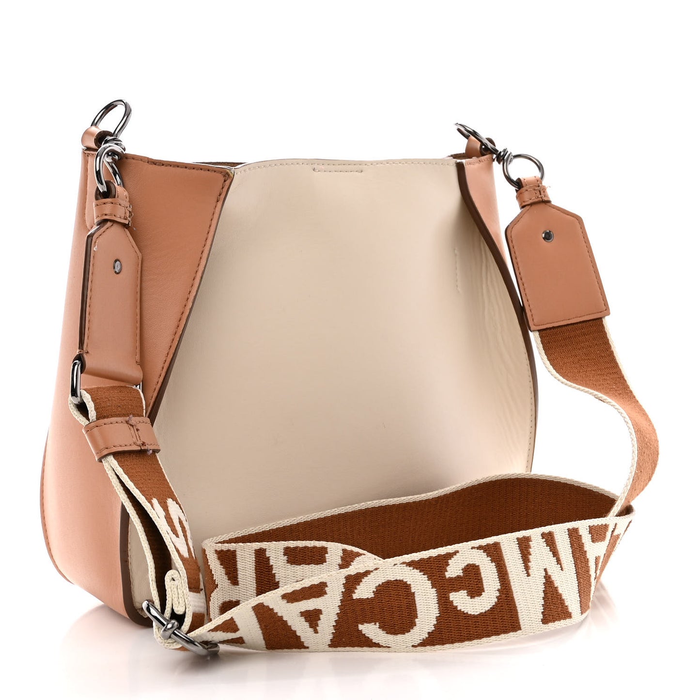 Eco Alter Nappa Perforated Logo Mini Crossbody Beige