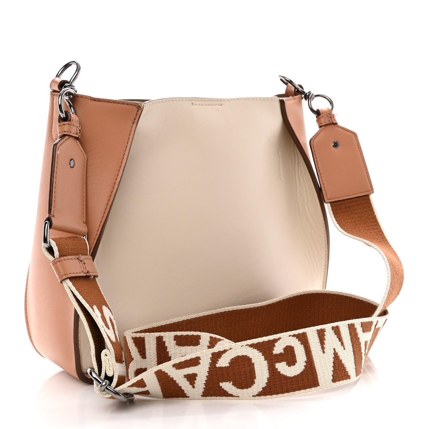 Stella McCartney Eco Alter Nappa Perforated Logo Mini Crossbody Beige 3 of 13