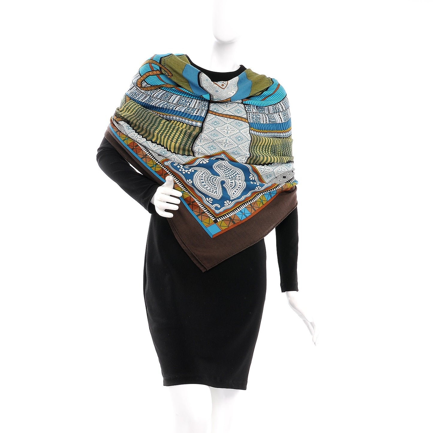 Cashmere Silk Cent Plis Des Miao Shawl 140