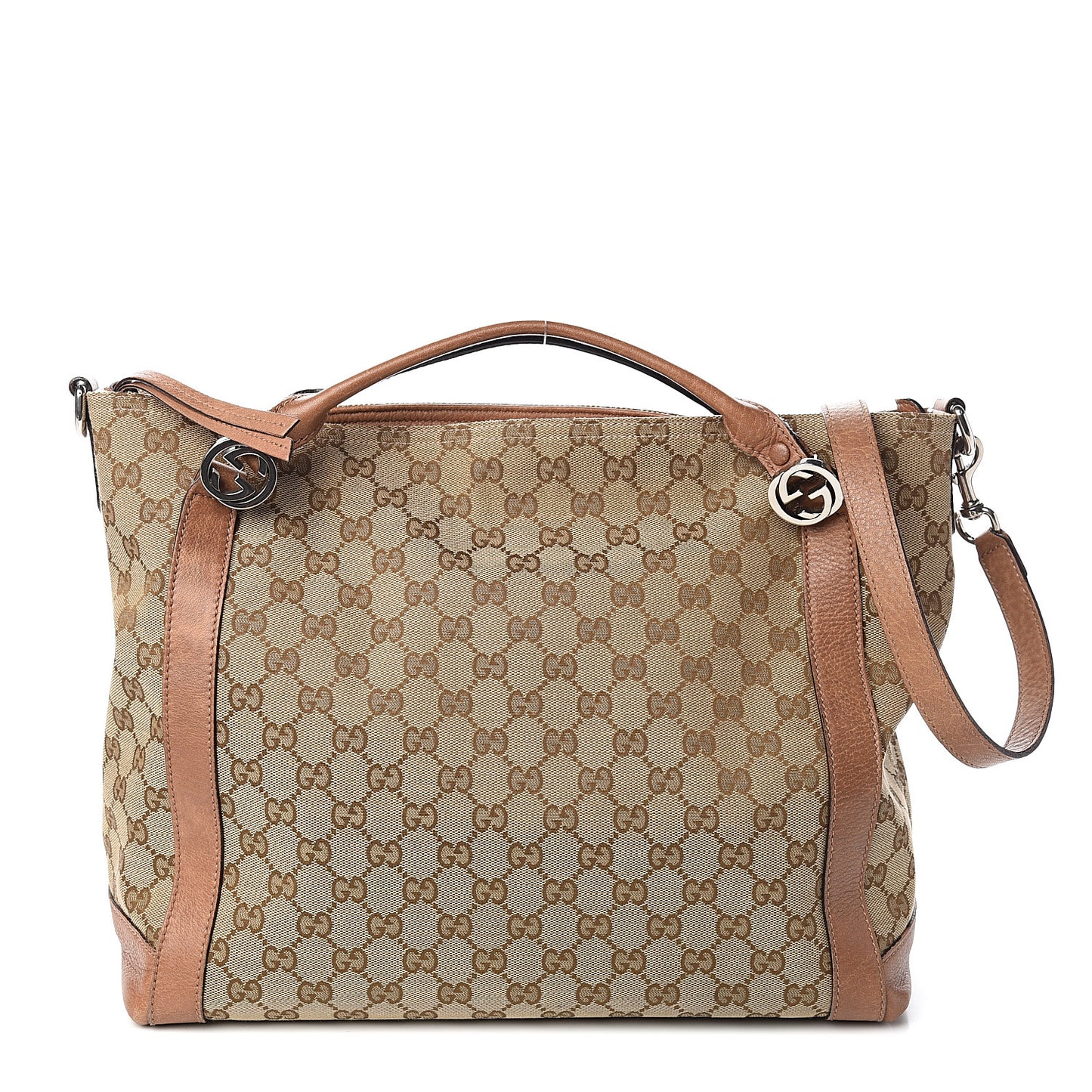 Monogram Old Libeccio Medium Miss GG Top Handle Bag Beige Ebony Light Brown