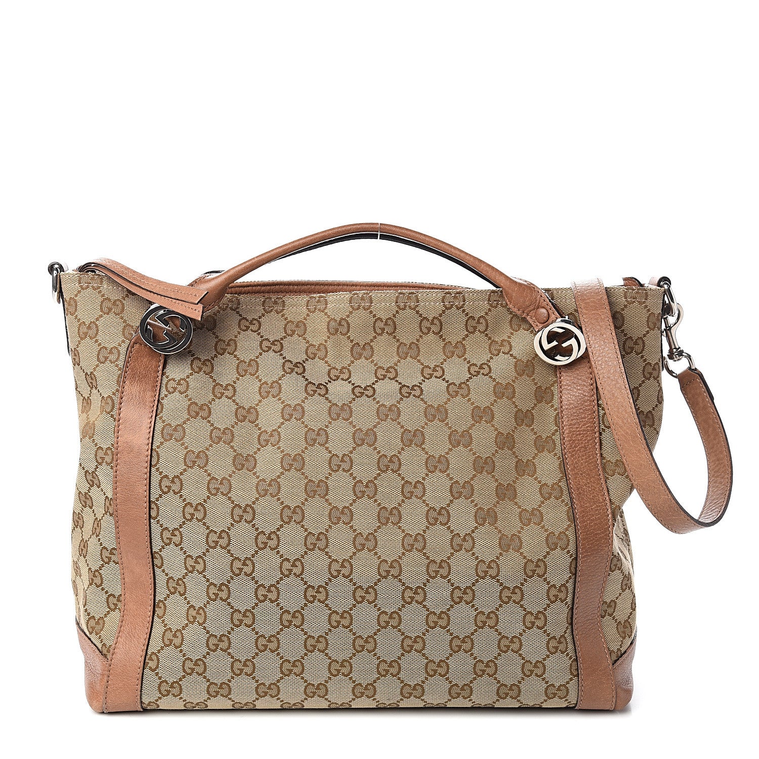 Gucci Monogram Old Libeccio Medium Miss GG Top Handle Bag Beige Ebony Light Brown 1 of 13