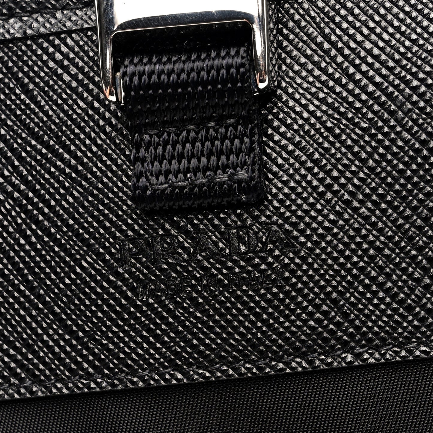 Re-Nylon Saffiano Smartphone Case Crossbody Black