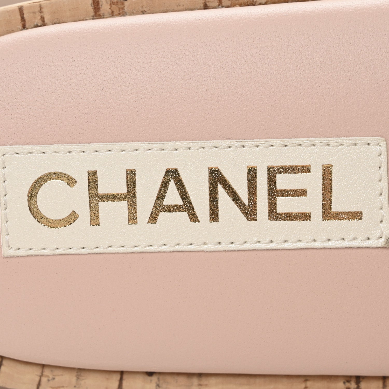 Chanel Fabric Pearl Cork CC Slip On Sandals 40 Pink 8 of 11
