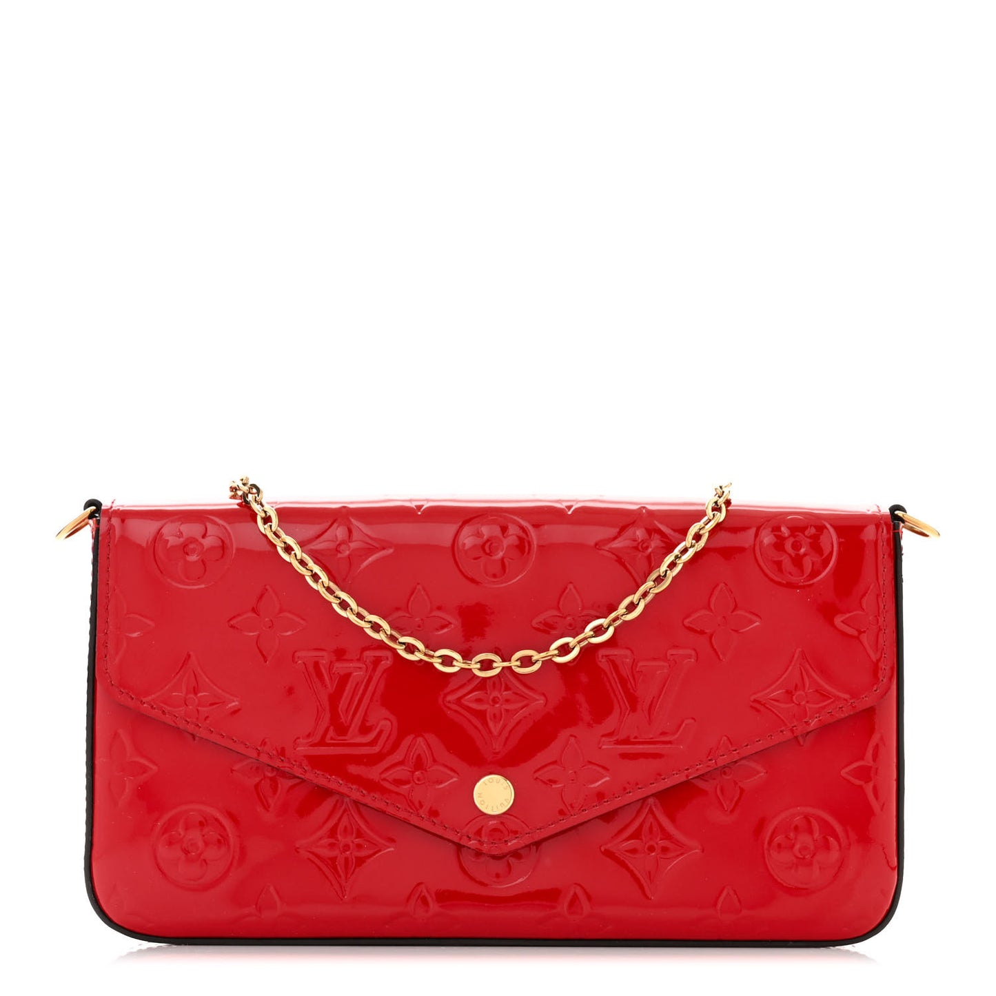Vernis Felicie Pochette Chain Wallet Cherry
