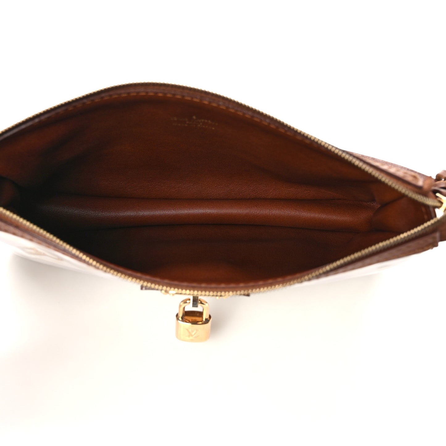 Monogram Charms Pochette Accessories Bag White