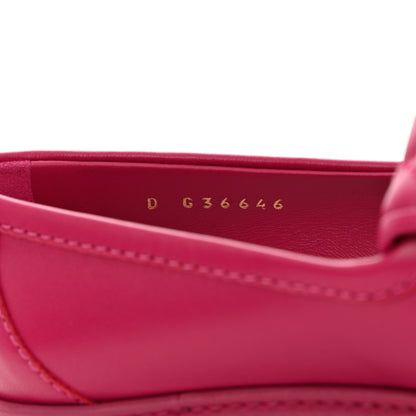 Chanel Lambskin Quilted CC Turnlock Loafers 37.5 Fuchsia 6 of 12