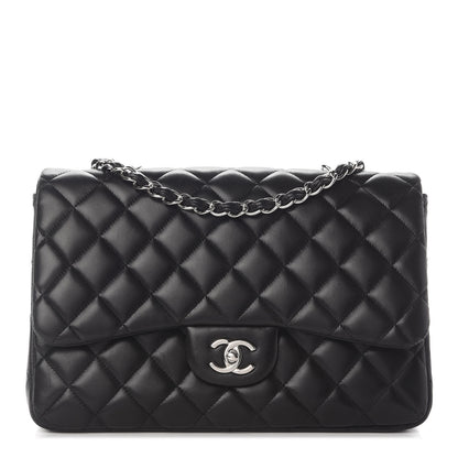 Chanel Lambskin Quilted Jumbo Single Flap Black 1 of 10