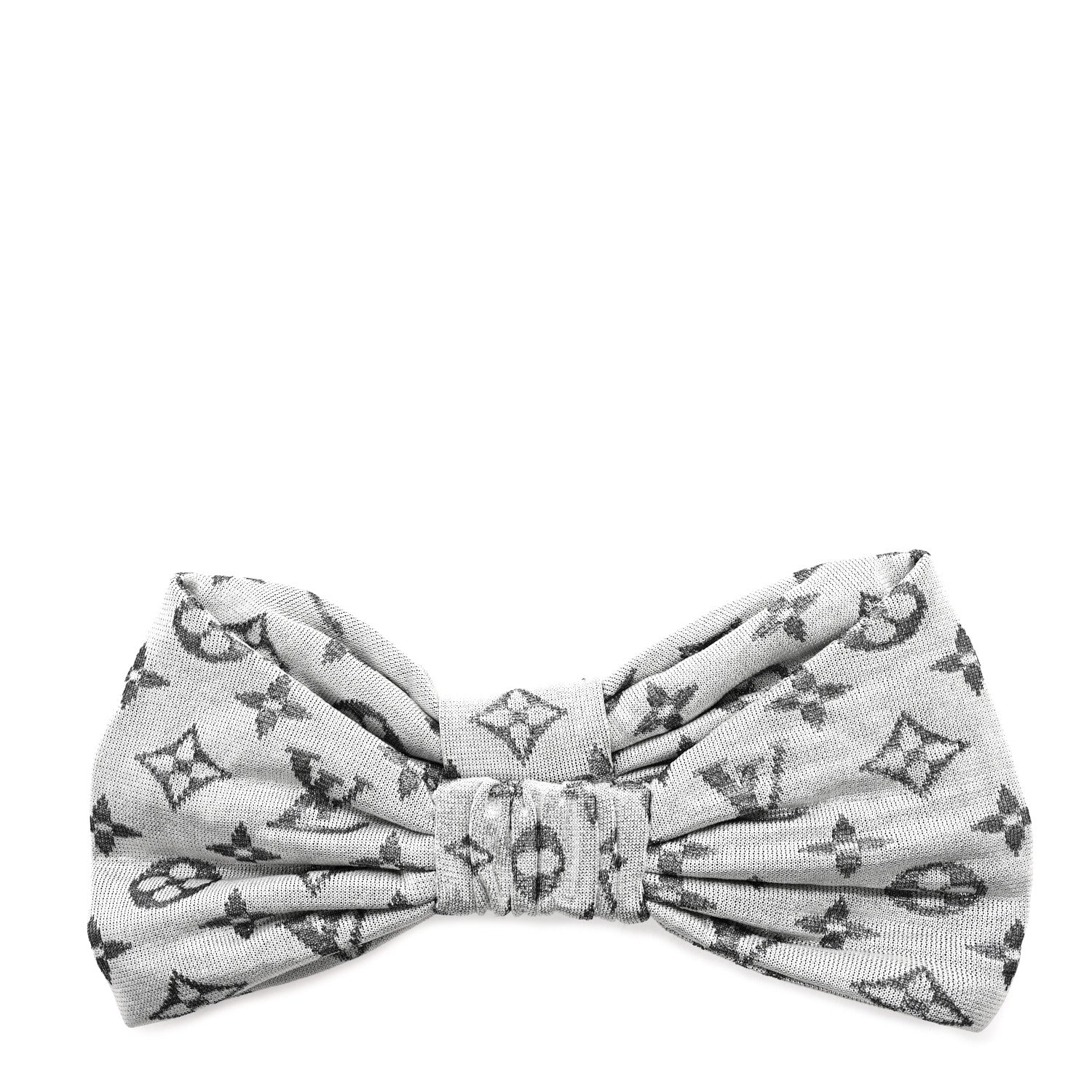 Louis Vuitton Silk Monogram LV Pool Party Turban Headband Argent 3 of 4