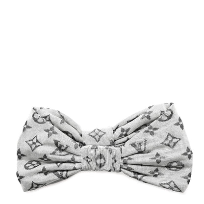 Louis Vuitton Silk Monogram LV Pool Party Turban Headband Argent 3 of 4