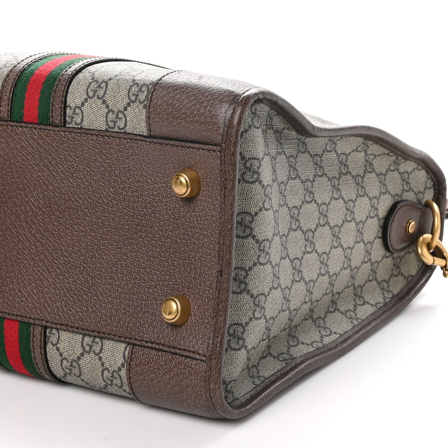 Gucci Soft GG Supreme Monogram Web Neo Vintage Duffle Bag Beige New Acero Crop 10 of 10