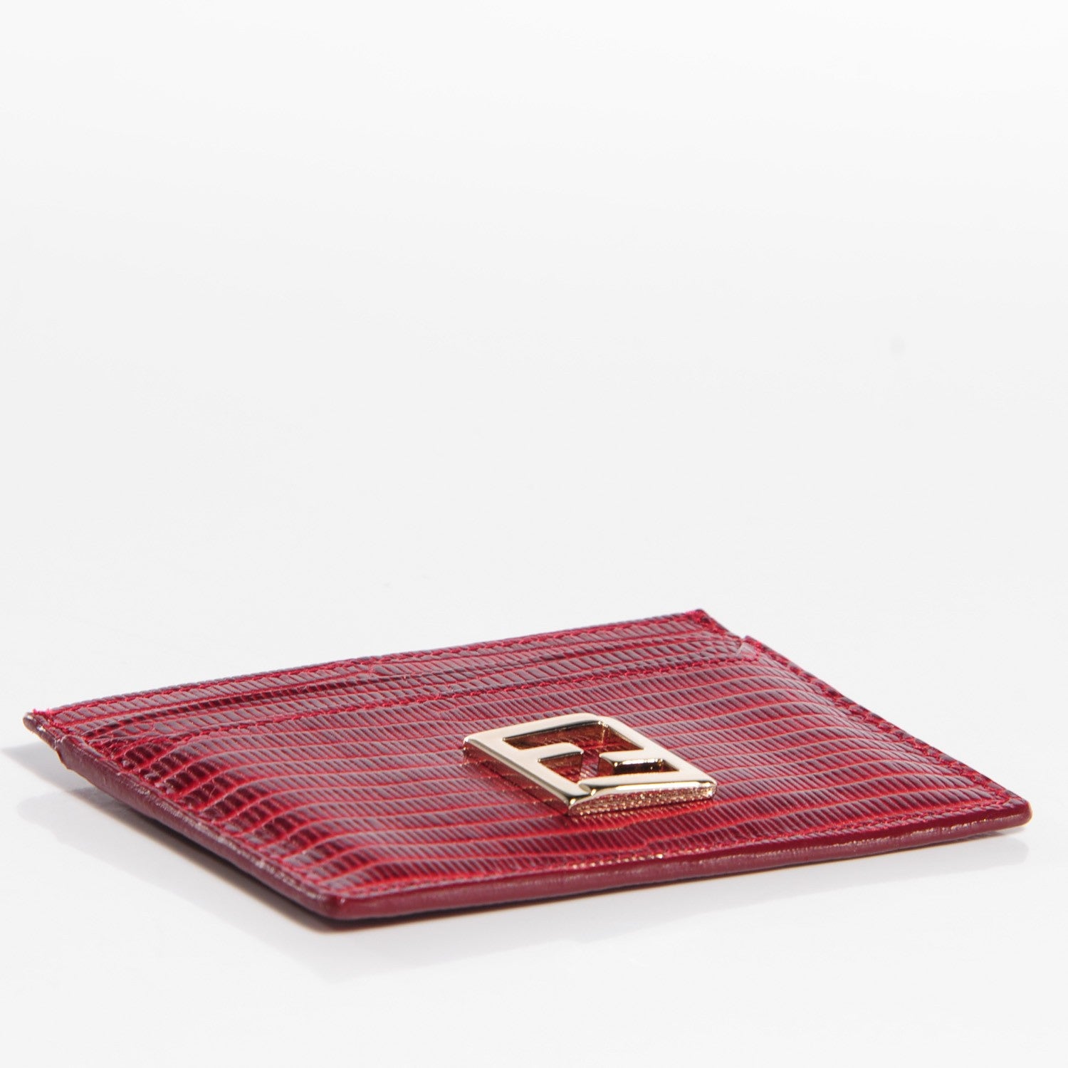 Fendi Lizard Card Holder Red 4 of 9