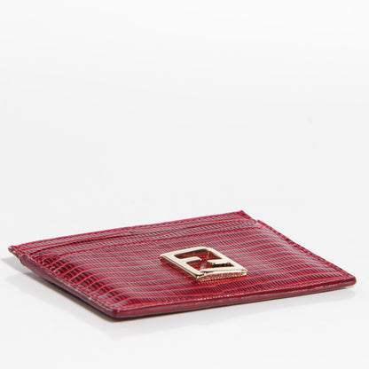 Fendi Lizard Card Holder Red 4 of 9