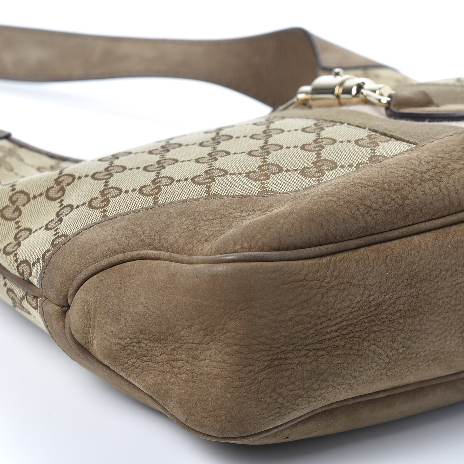 Gucci Monogram Web Medium Jackie O Hobo Brown 5 of 9