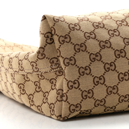 Gucci GG Monogram Web Large Giglio Tote Beige Brown 9 of 10