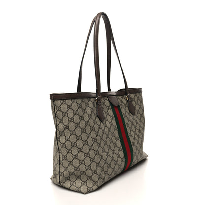 Gucci GG Supreme Monogram Medium Ophidia Shopping Tote Brown 3 of 10