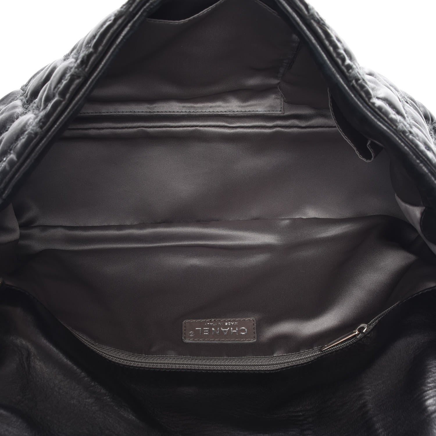 Chanel Lambskin Tweed Double Stitch Maxi Flap Black 5 of 8
