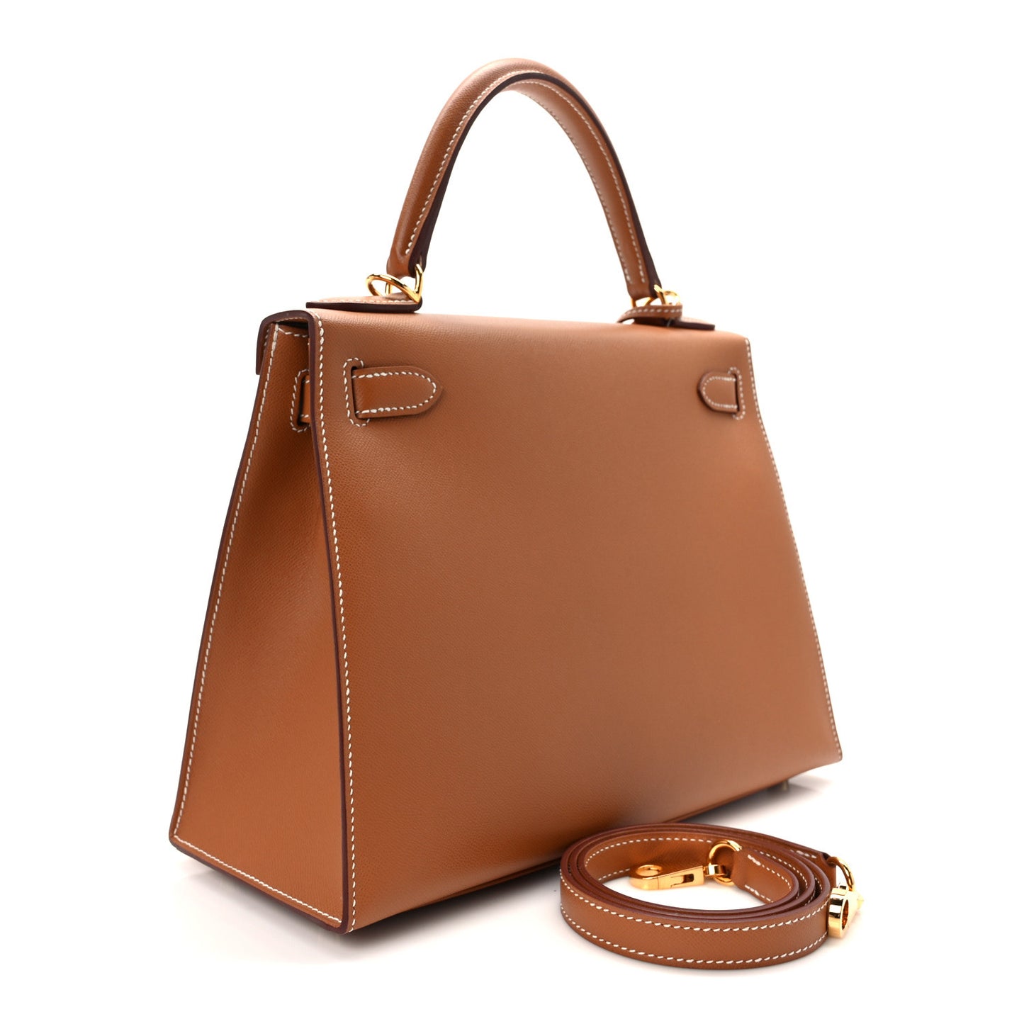 Madame Calfskin Kelly Sellier 28 Gold