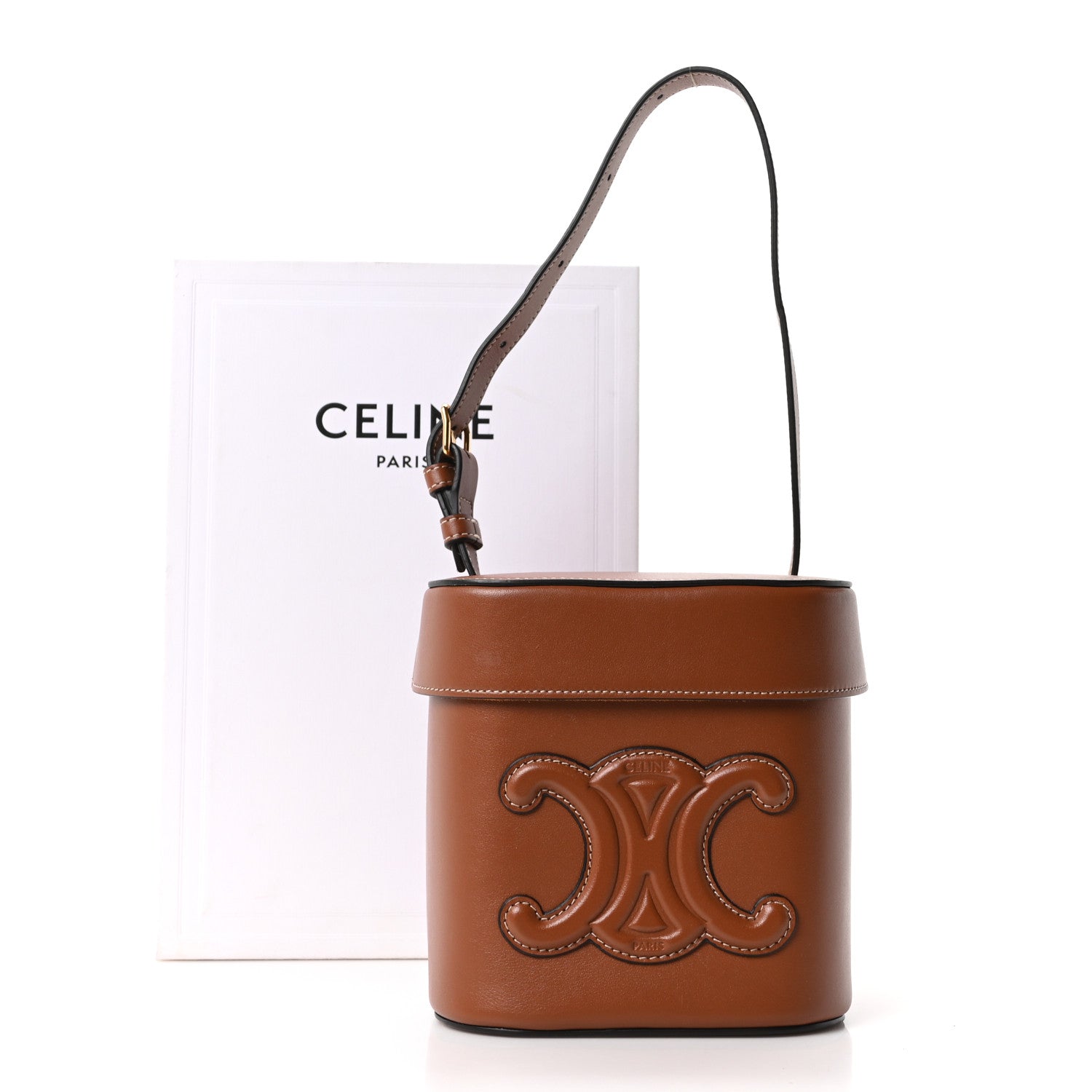 Celine Smooth Calfskin Medium Cuir Triomphe Box Tan 21 of 21