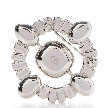 Chanel Baguette Crystal CC Brooch Silver 3 of 5