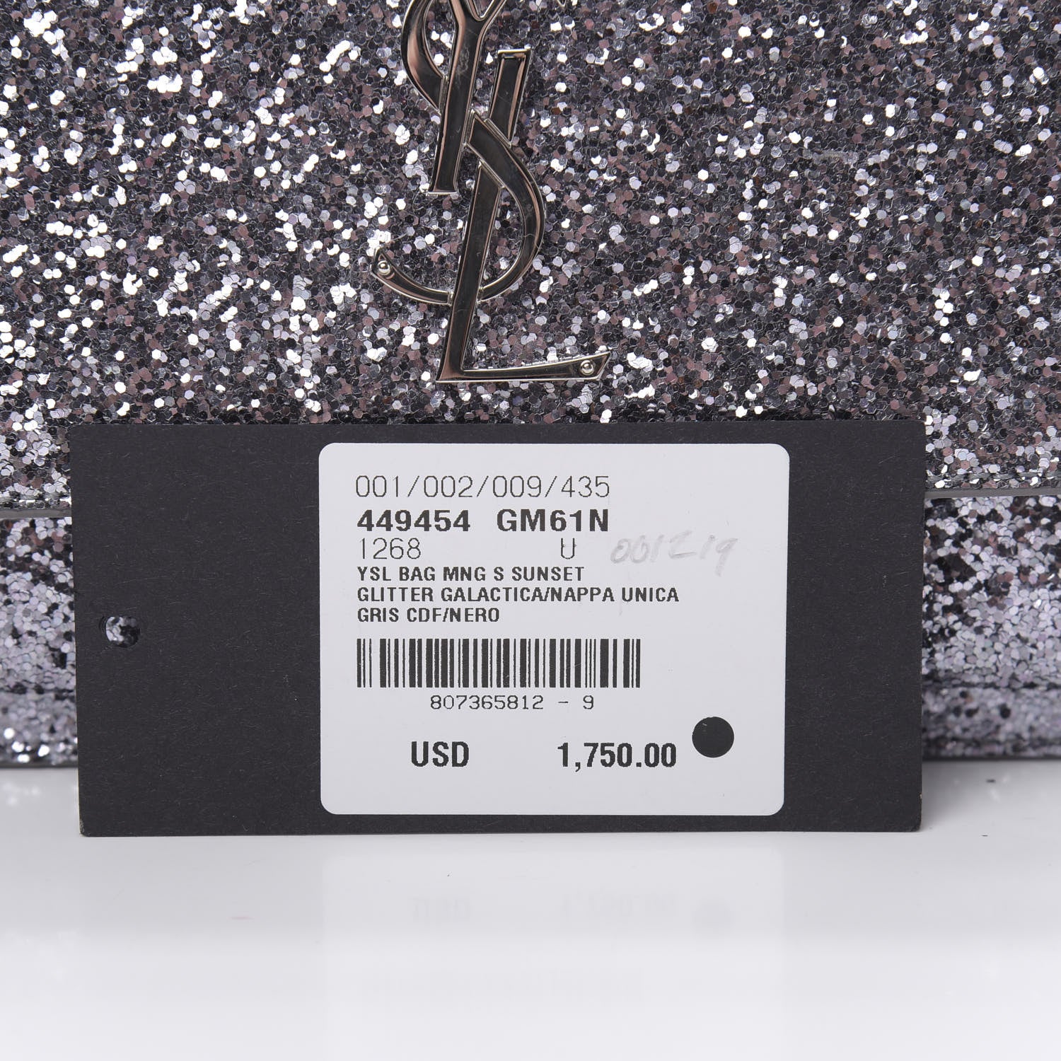 Saint Laurent Glitter Nappa Small Monogram Sunset Grey 11 of 11