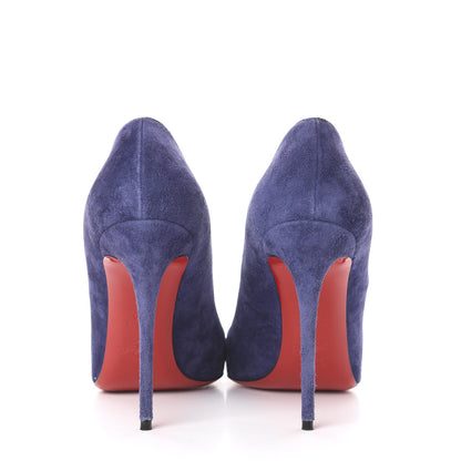 Christian Louboutin Veau Velours Pigalle Follies 100 Pumps 40 China Blue 5 of 10