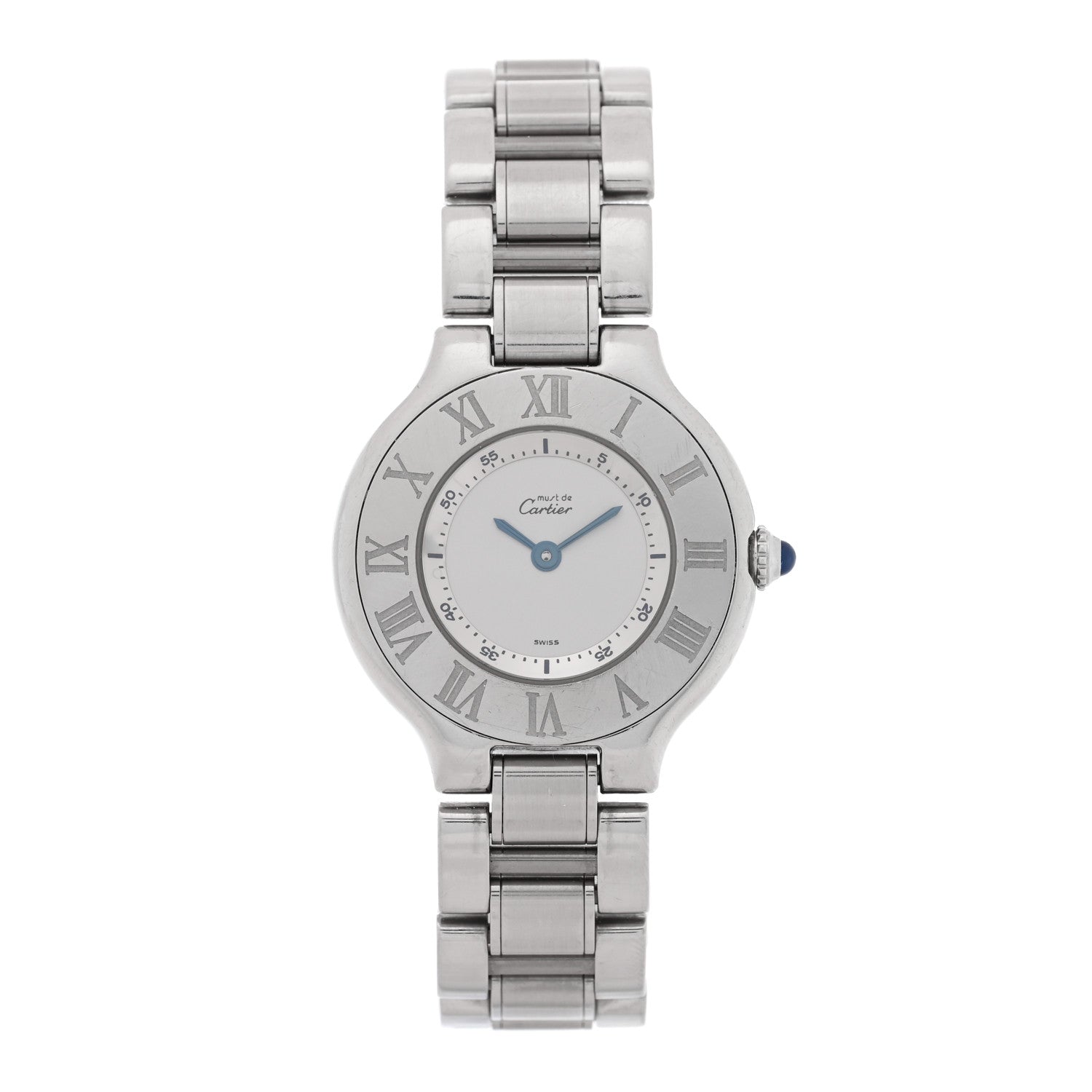 Cartier Stainless Steel 28mm Must De 21 Quartz Watch 1 of 5