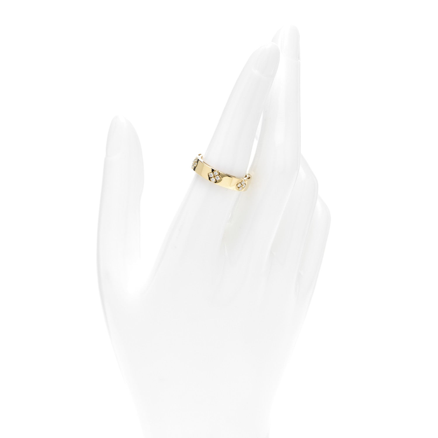 Roberto Coin 18K Yellow Gold Diamond Narrow Love in Verona Band Ring 53 6.5 2 of 6