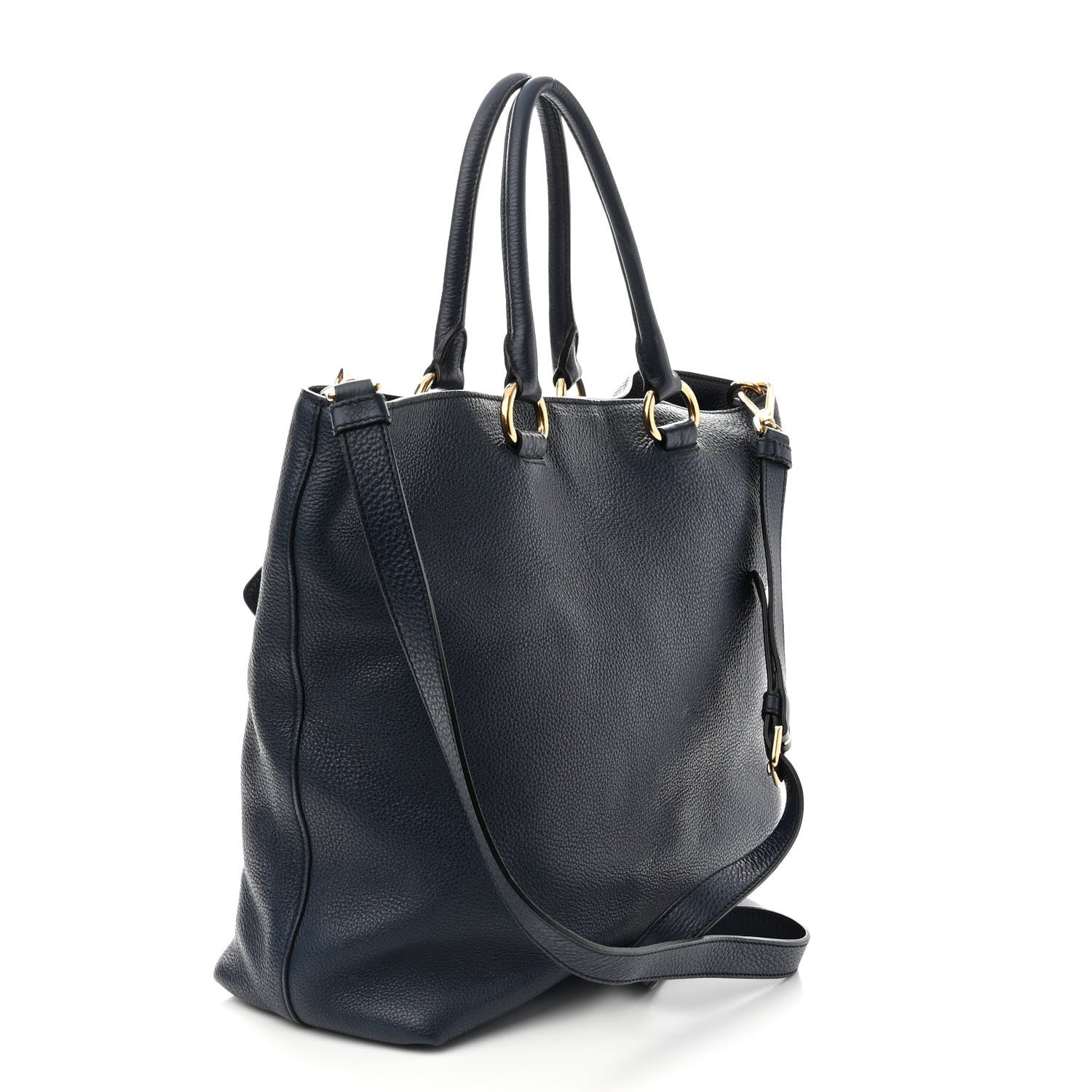 Prada Vitello Daino Shopping Tote Baltico 2 of 10