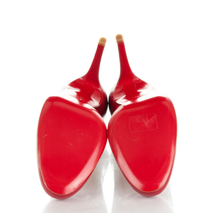 Christian Louboutin Patent Simple 100 Pumps 38.5 Red 5 of 8