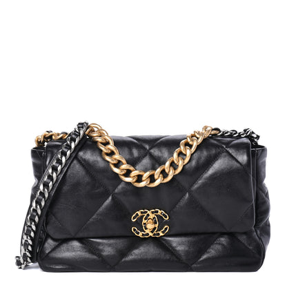 Chanel Lambskin Quilted Large Chanel 19 Flap Black 1 of 4