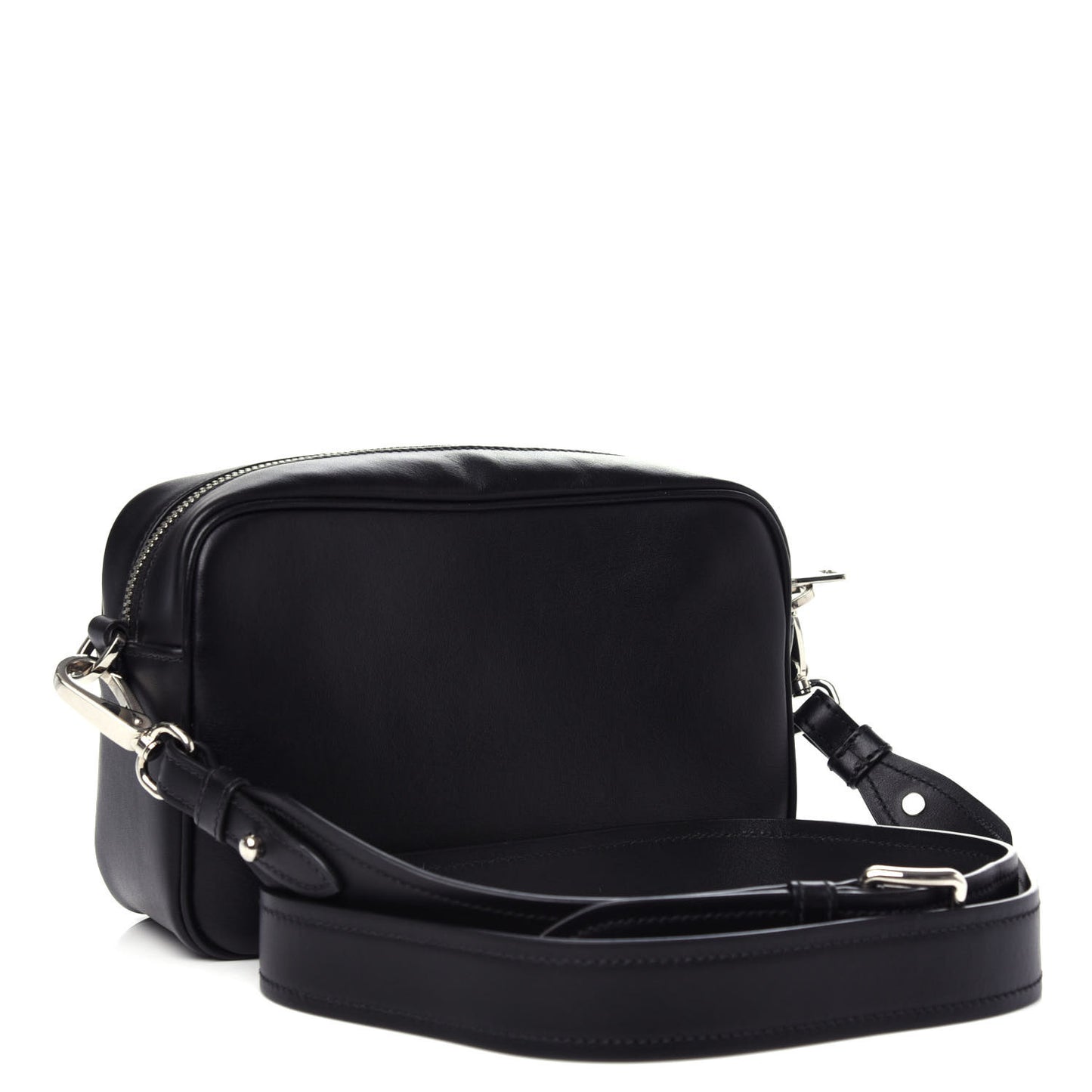 City Calf Banana Print Camera Bag Black Fuchsia