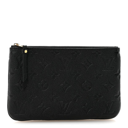 Louis Vuitton Empreinte Double Zip Pochette Black 1 of 8