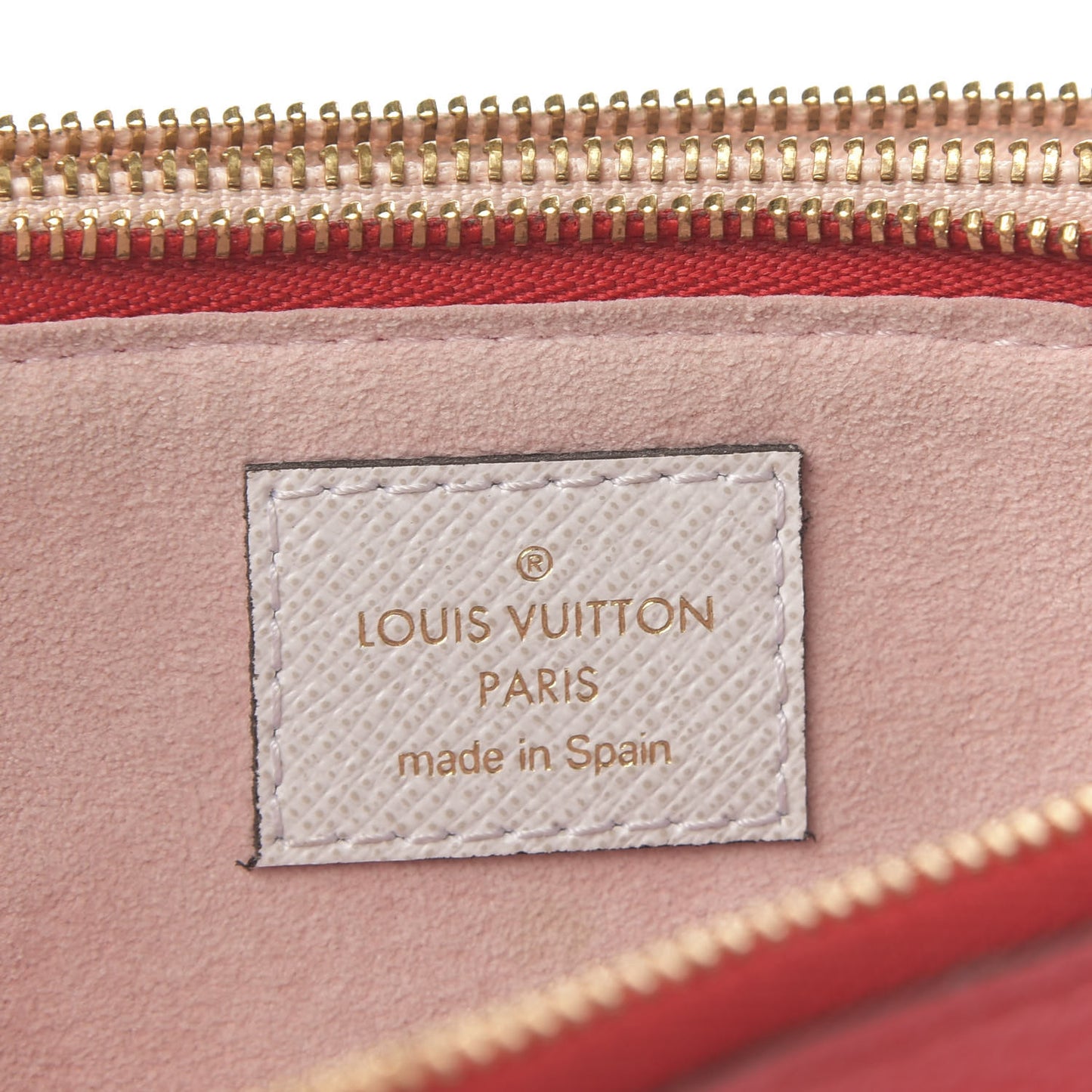 Monogram Giant Double Zip Pochette Rouge