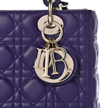 Christian Dior Lambskin Cannage Medium Lady Dior Purple 11 of 11