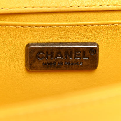 Chanel Galuchat Stingray Small Boy Flap Yellow 6 of 12