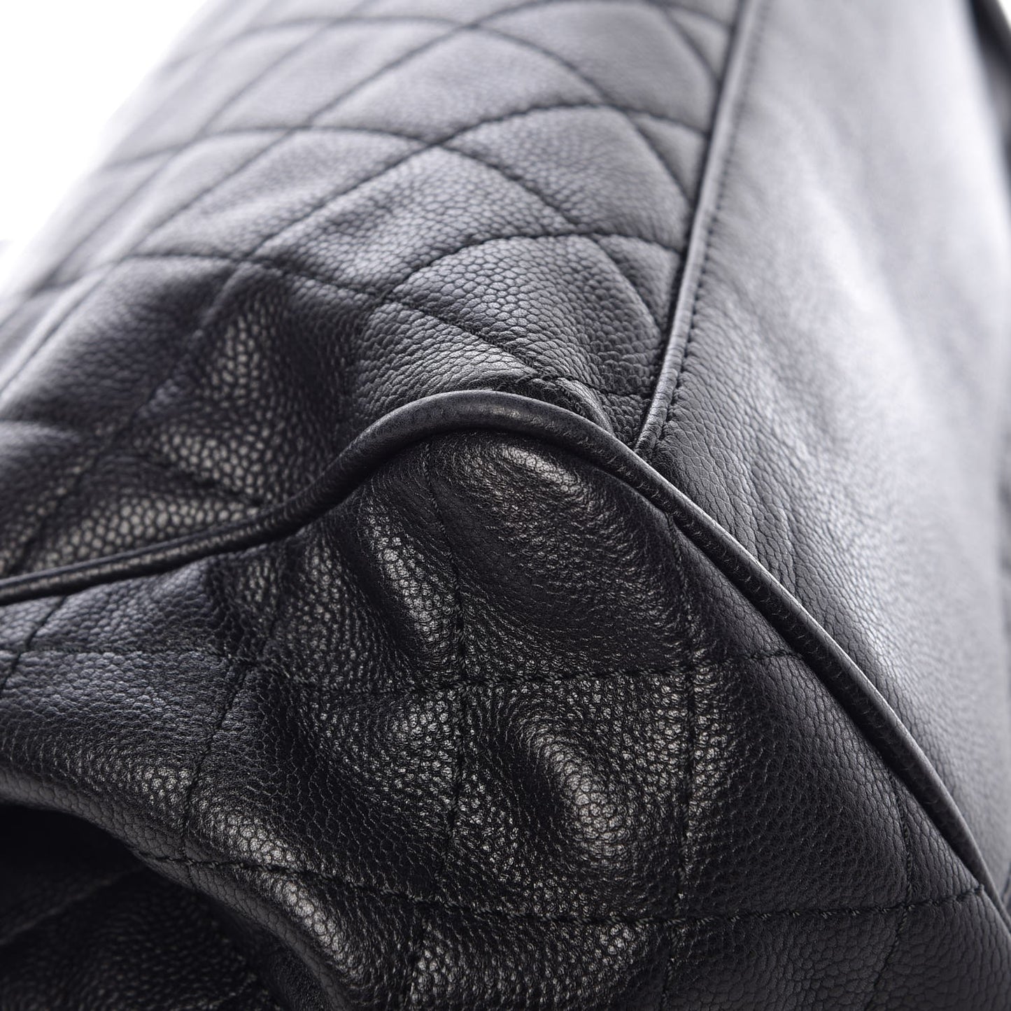 Caviar Quilted Timeless Accordion Flap Black