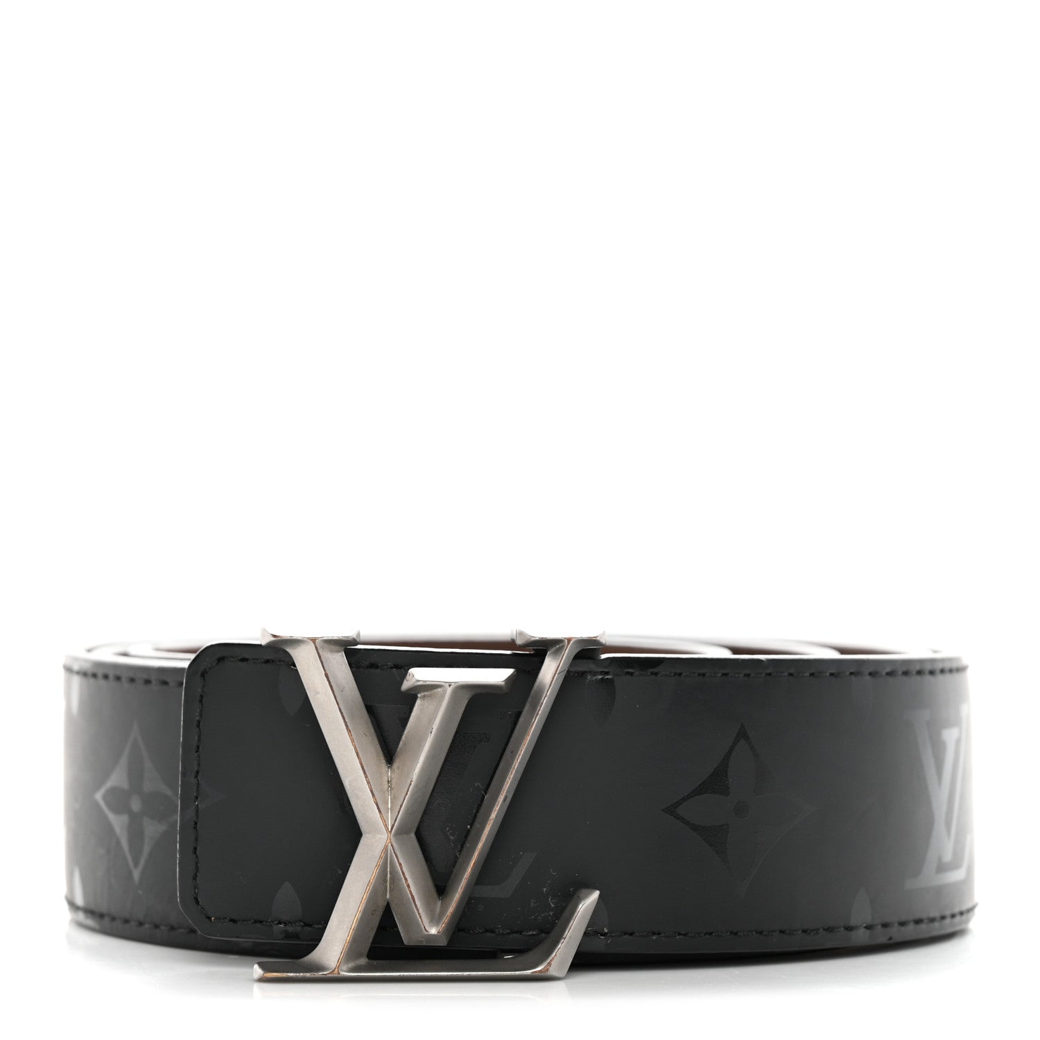 Louis Vuitton Monogram Illusion 40mm LV Initiales Reversible Belt 110 44 Black 1 of 9