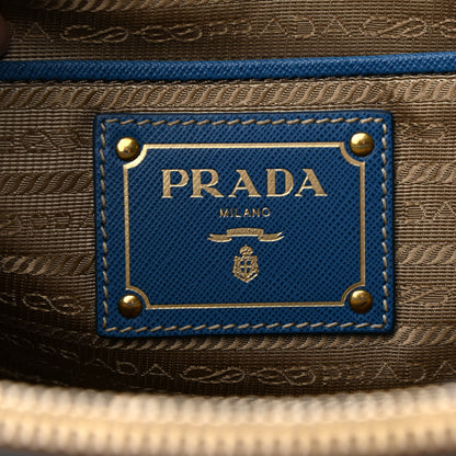 Prada Jacquard Logo Tote Azzurro 6 of 13