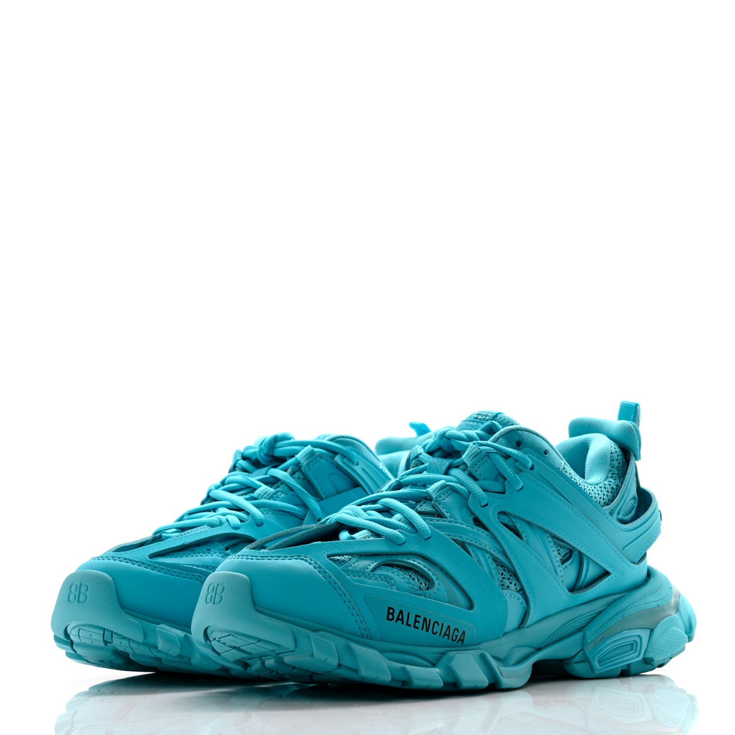 Balenciaga Mesh Nylon Womens Track Sneakers 39 Full Turquoise 3 of 8