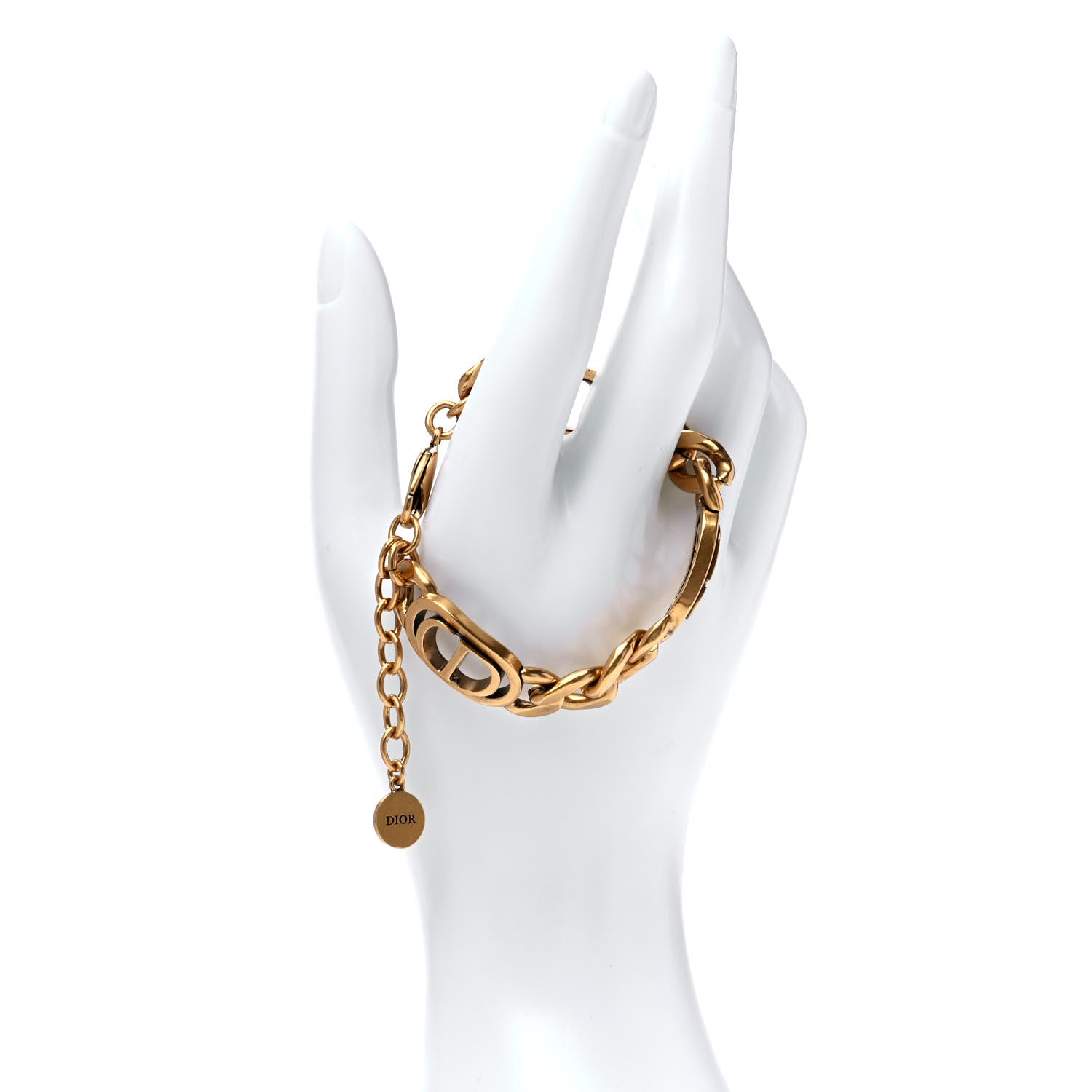 Christian Dior Metal CD Chain Bracelet Gold 2 of 5