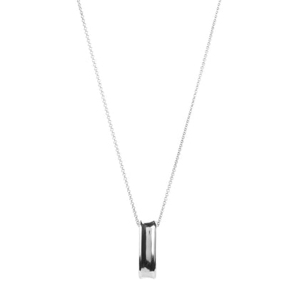 Tiffany Sterling Silver 1837 Oval Loop Pendant Necklace 1 of 8