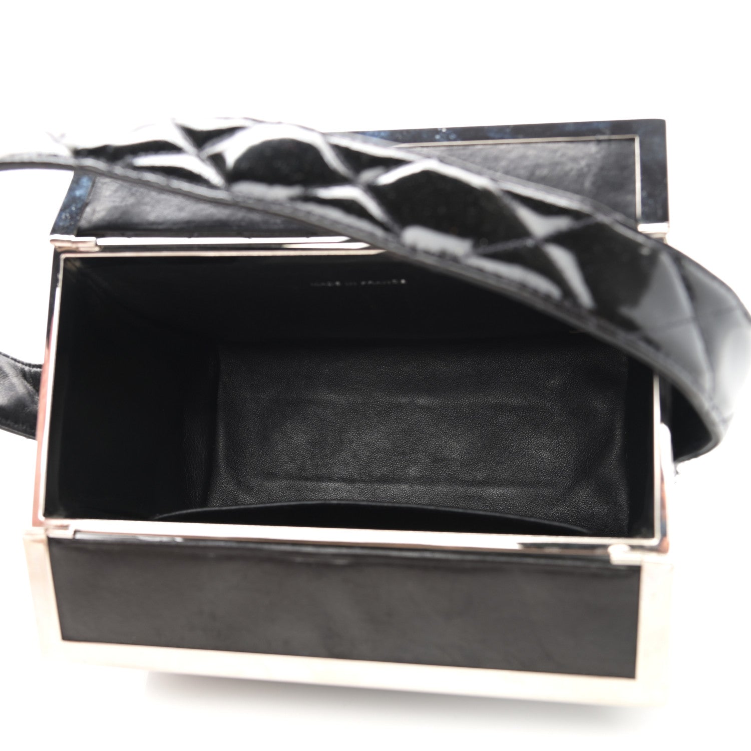 Chanel Patent Quilted Vanity Clutch Black 5 of 12