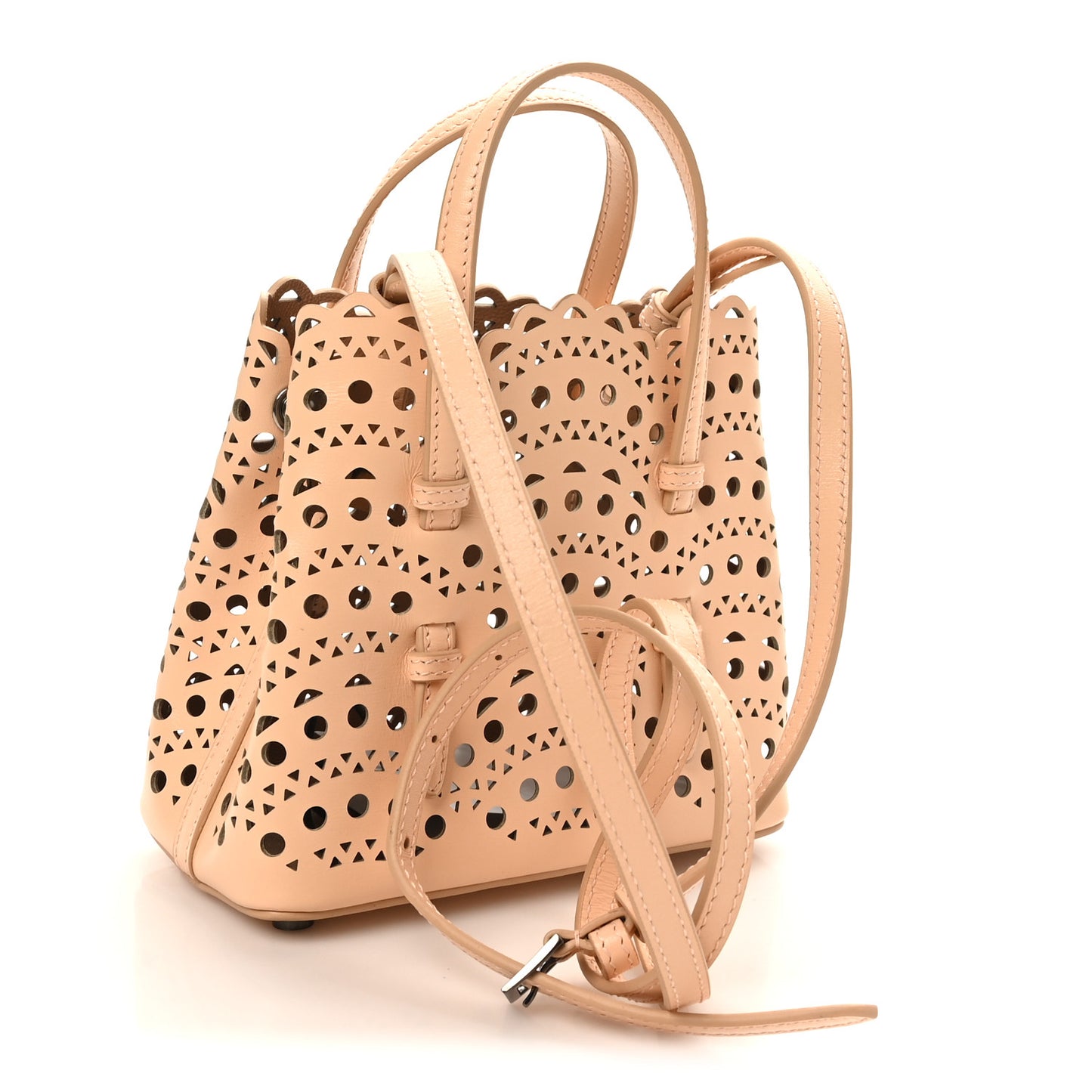 Lux Calfskin Vienne Wave Mina 16 Bag Peche