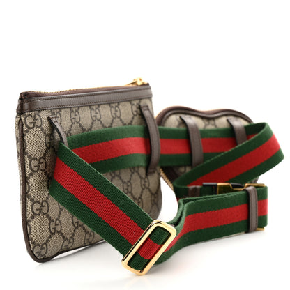 Gucci GG Supreme Monogram Web Ophidia Utility Belt Bag 85 34 Beige Ebony New Acero 3 of 11
