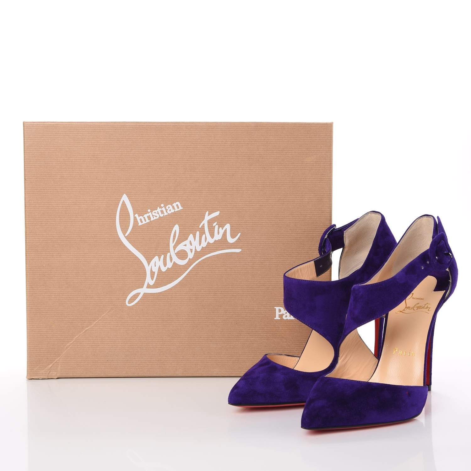 Christian Louboutin Veau Velours Sharpeta 100 Pumps 38 Etincelle 8 of 8