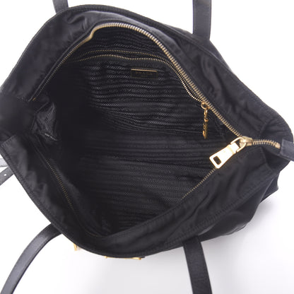 Prada Tessuto Nylon Saffiano Shopping Tote Black 6 of 10