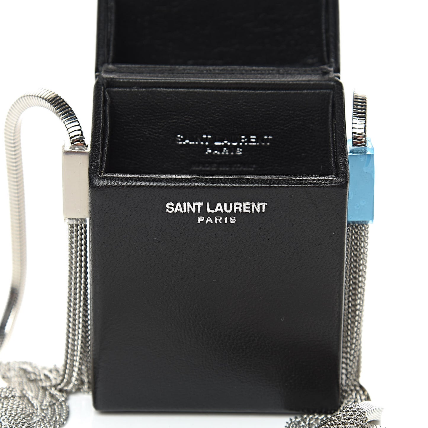 Lambskin Smoking Box Crossbody Black